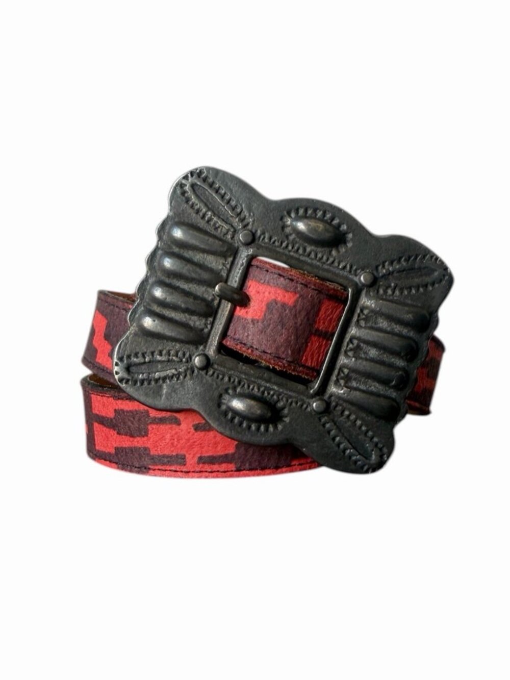 Jenny & The Boys Southwestern Concho Women's Leather Belt M